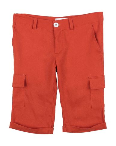 Shop Mood One Mood_one Toddler Boy Shorts & Bermuda Shorts Rust Size 4 Linen In Red