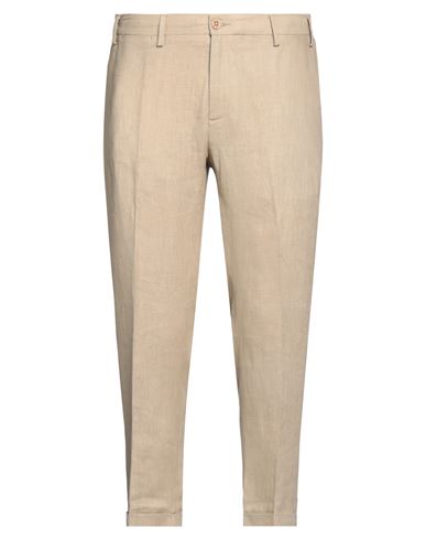 Shop Eredi Del Duca Man Pants Beige Size 38 Linen