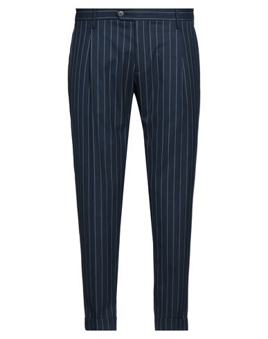 Shop Eredi Del Duca Man Pants Navy Blue Size 40 Polyester, Viscose, Elastane