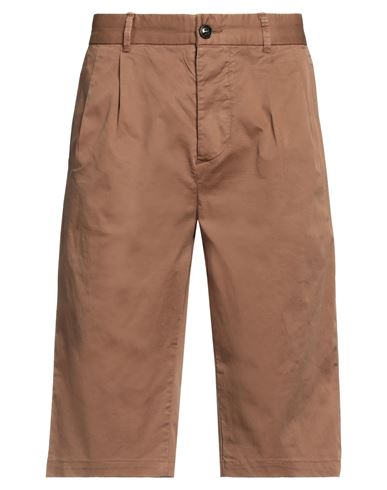 Shop One Seven Two Man Shorts & Bermuda Shorts Brown Size 31 Cotton, Elastane