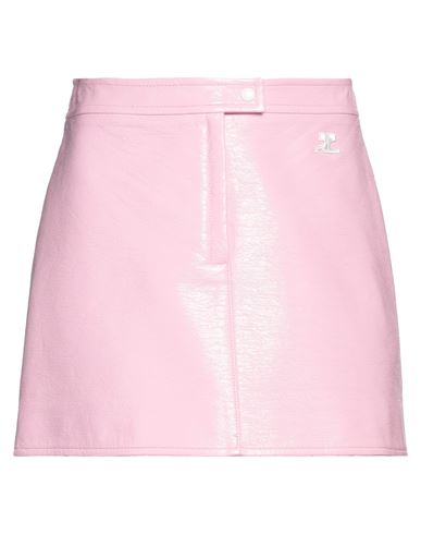 Courrèges Minirock Aus Beschichteter Baumwolle In Pink
