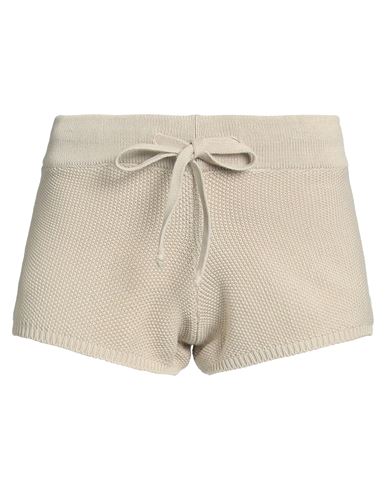 Shop Kontatto Woman Shorts & Bermuda Shorts Beige Size Onesize Cotton