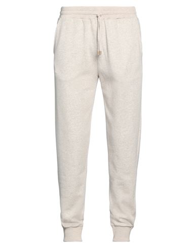 Shop Canali Man Pants Beige Size 40 Cotton, Silk, Polyamide, Leather