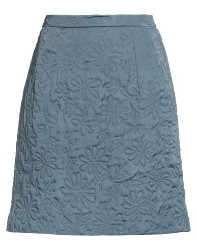 Shop Attic And Barn Woman Mini Skirt Pastel Blue Size 6 Viscose