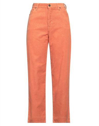 Lee Woman Pants Orange Size 28w-31l Cotton, Hemp