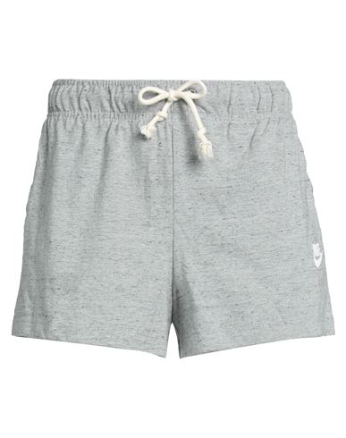 Shop Nike Woman Shorts & Bermuda Shorts Grey Size L Cotton, Polyester
