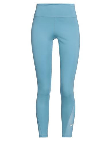 Shop Nike Woman Leggings Pastel Blue Size L Polyester, Elastane