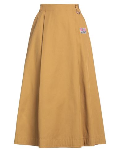 Shop Golden Goose Woman Midi Skirt Mustard Size 4 Cotton In Yellow
