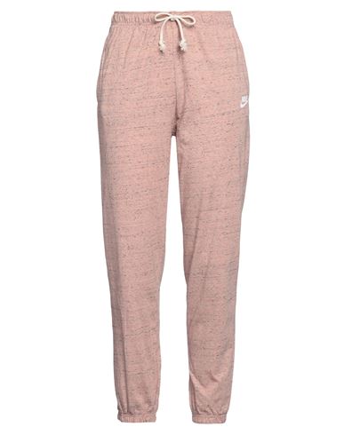 Shop Nike Woman Pants Pastel Pink Size L Cotton, Polyester