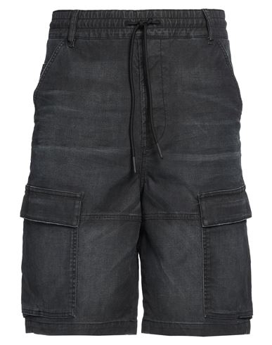 Shop Diesel Man Denim Shorts Black Size 34 Cotton, Elastane