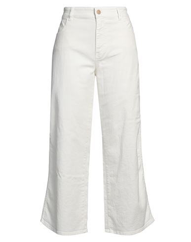 Mason's Woman Jeans White Size 31 Cotton, Elastane In White