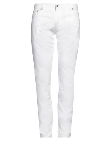 Shop Richard James Brown Man Jeans White Size 35 Cotton, Elastane