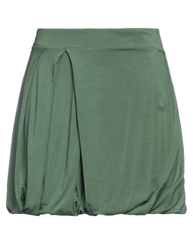 Shop Annarita N Woman Mini Skirt Military Green Size 8 Viscose, Elastane