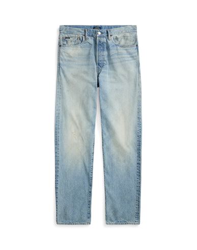 Polo Ralph Lauren Heritage Straight Fit Distressed Jean Man Denim Pants Blue Size 34w-32l Recycled C