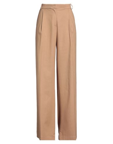 Kaos Woman Pants Camel Size 4 Viscose, Linen, Cotton, Elastane