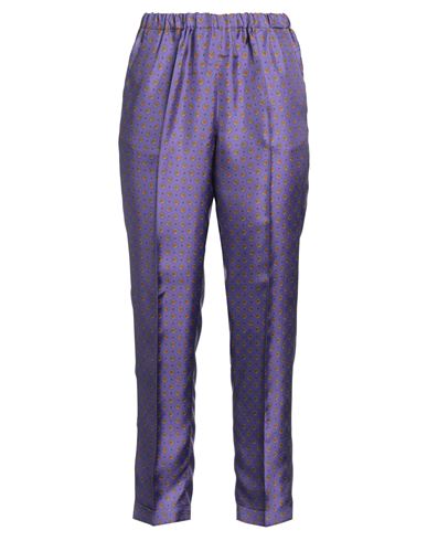 Shop Alberto Biani Woman Pants Purple Size 8 Silk