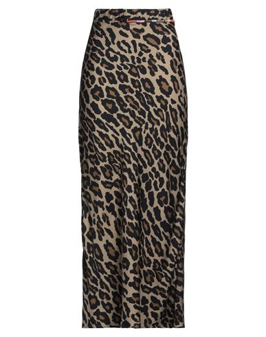 Bazar Deluxe Woman Maxi Skirt Beige Size 8 Viscose, Elastane
