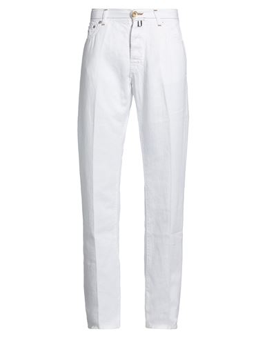 Jacob Cohёn Man Pants White Size 33 Cotton, Linen