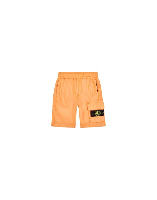 STONE ISLAND JUNIOR L0501 Bermuda shorts Man Orange