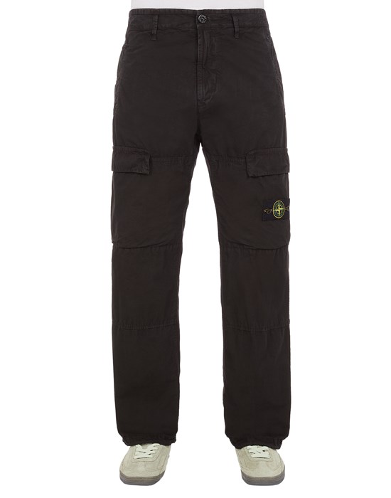  STONE ISLAND 414F1 WEATHERPROOF COTTON CANVAS_ GHOST PIECE WITH DETACHABLE LINING TROUSERS Man Black