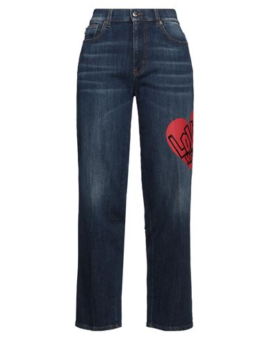 Shop Love Moschino Woman Jeans Blue Size 28 Cotton, Elastane
