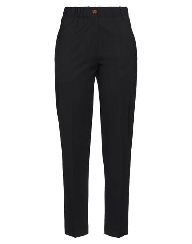ALYSI ALYSI WOMAN PANTS BLACK SIZE 2 VIRGIN WOOL, ELASTANE 