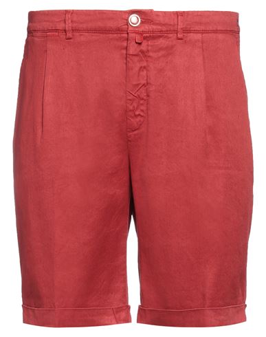 Jacob Cohёn Man Shorts & Bermuda Shorts Red Size 35 Linen, Cotton, Elastane