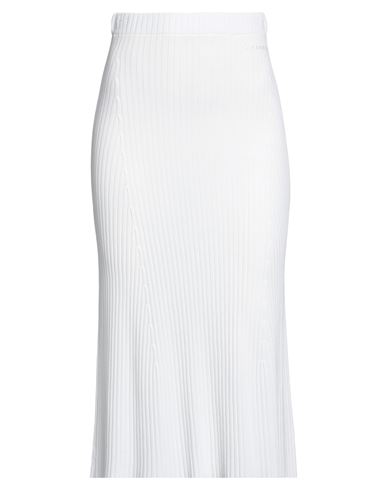 Ermanno Firenze Woman Midi Skirt White Size 00 Viscose, Polyamide