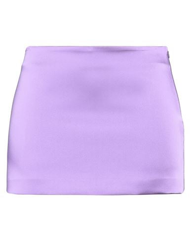 Shop P.a.r.o.s.h P. A.r. O.s. H. Woman Mini Skirt Light Purple Size L Acetate, Polyamide, Elastane