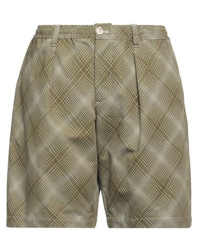 Marni Woman Shorts & Bermuda Shorts Military Green Size 14 Cotton, Linen