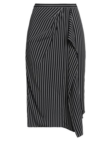 Michael Kors Collection Woman Midi Skirt Black Size 2 Silk