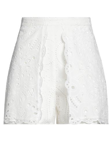 Charo Ruiz Ibiza Woman Shorts & Bermuda Shorts White Size S Cotton, Polyester