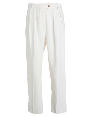 Tommy Hilfiger Man Pants Ivory Size 40 Linen, Viscose In White