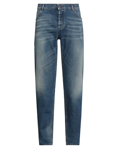 Balmain Man Jeans Blue Size 34 Cotton, Elastane, Polyester