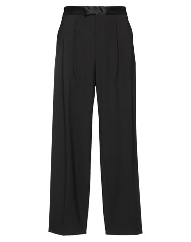 Emporio Armani Man Pants Black Size 34 Virgin Wool, Elastane, Polyester, Silk