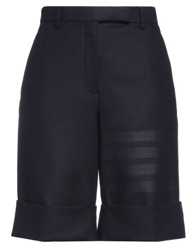 Thom Browne Woman Shorts & Bermuda Shorts Midnight Blue Size 6 Wool, Cashmere