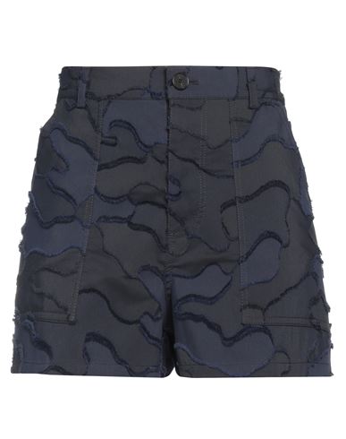 Dior Woman Shorts & Bermuda Shorts Navy Blue Size 6 Cotton, Polyester