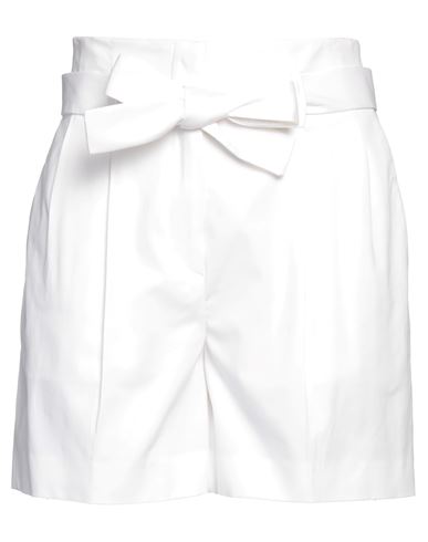 Shop Eleventy Woman Shorts & Bermuda Shorts White Size 6 Cotton, Lyocell, Elastane