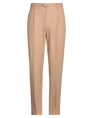 Etro Man Pants Camel Size 34 Wool, Elastane In Beige
