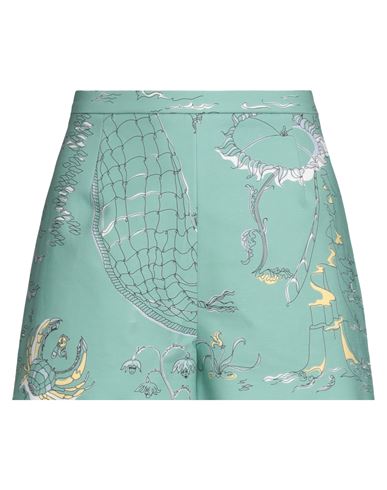 Pucci Woman Shorts & Bermuda Shorts Light Green Size 10 Silk
