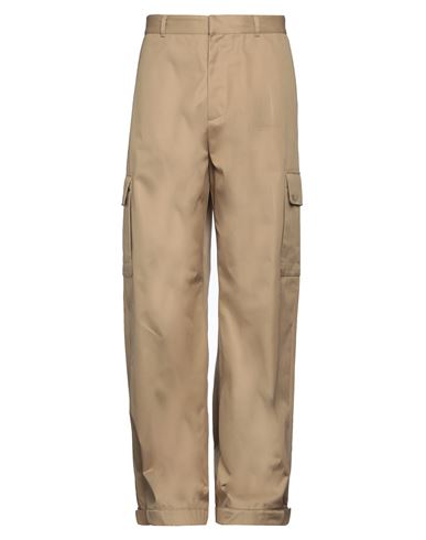 Shop Off-white Man Pants Sand Size 34 Cotton In Beige