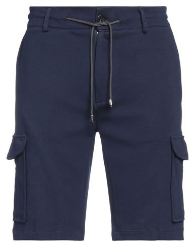 Luigi Borrelli Napoli Man Shorts & Bermuda Shorts Midnight Blue Size 34 Cotton
