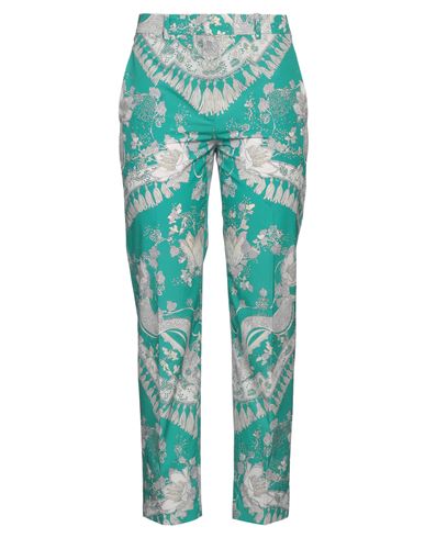 Pucci Woman Pants Turquoise Size 16 Cotton In Blue