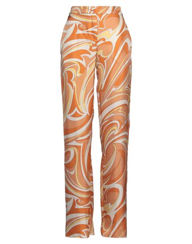 Pucci Woman Pants Orange Size 14 Silk