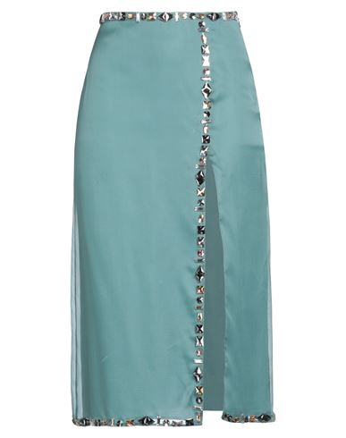 Pucci Woman Midi Skirt Deep Jade Size 8 Silk In Green