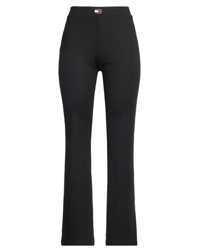 Tommy Jeans Woman Pants Black Size L Polyester, Elastane In Black