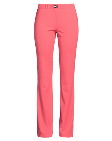 Tommy Jeans Woman Pants Coral Size S Polyester, Elastane In Red