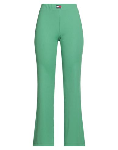 Tommy Jeans Woman Pants Green Size L Polyester, Elastane
