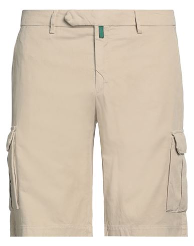 Luigi Borrelli Napoli Man Shorts & Bermuda Shorts Beige Size 35 Cotton, Linen, Elastane