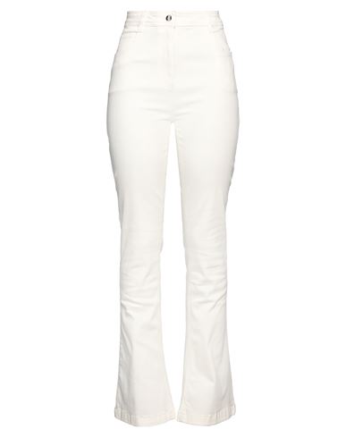 Liu •jo Woman Jeans Ivory Size 31 Cotton, Elastane In White